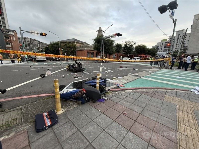 Hiện trường vụ tai nạn. (Nguồn: CNA)