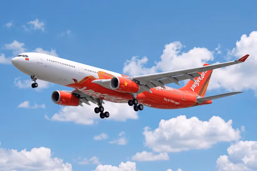 Sáu tháng đầu năm 2026, Vietjet tăng trưởng tích cực trên nhiều chỉ tiêu. (Nguồn: Vietnam+)