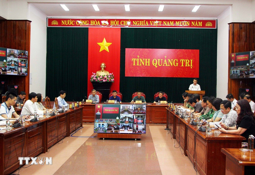 Quang cảnh cuộc họp trực tuyến. (Ảnh: Tá Chuyên/TTXVN)