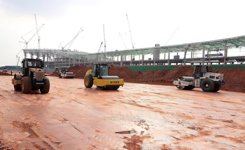 Dự án thu hồi đất, bồi thường, hỗ trợ tái định cư, Dự án Cảng hàng không quốc tế Long Thành được Quốc hội thông qua năm 2017, có tổng mức đầu tư gần 23.000 tỷ đồng. (Ảnh: Quốc Khánh/TTXVN)