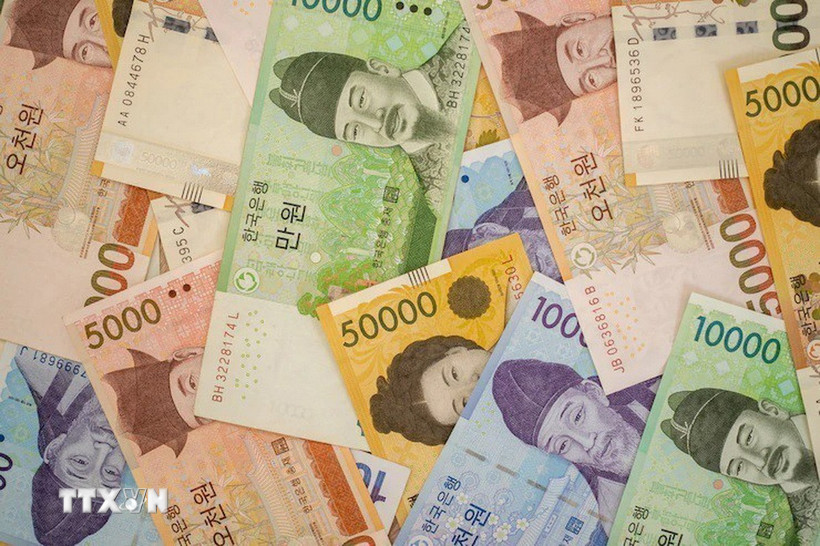Đồng won của Hàn Quốc. (Nguồn: freepik/TTXVN)