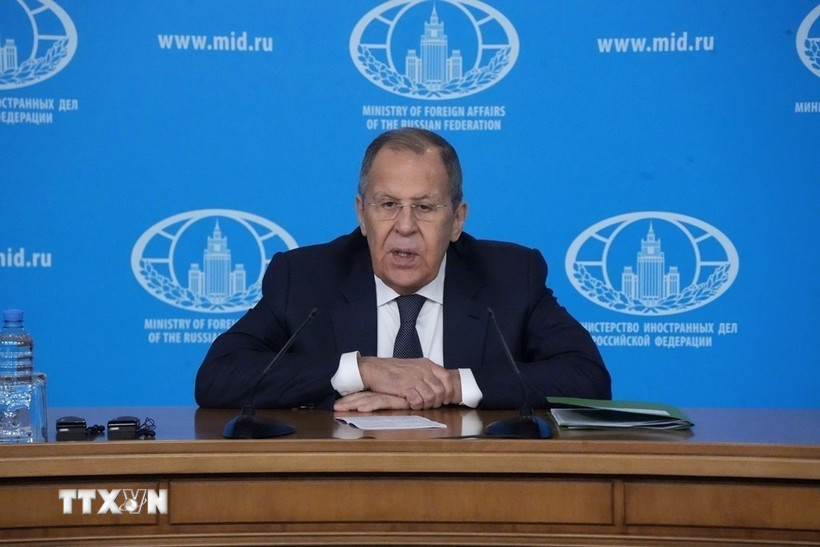 Ngoại trưởng Nga Sergey Lavrov. (Ảnh: Quang Vinh/TTXVN)