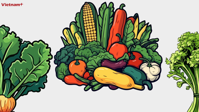 Khoảng 59% người Việt Nam ăn thiếu rau và trái cây so với khuyến nghị. (Nguồn: Vietnam+)