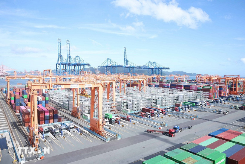 Cảng Busan. (Ảnh: Thống Nhất/TTXVN)