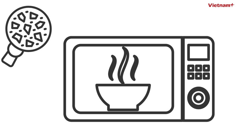 Chúng ta thường sử dụng các vật dụng như hộp đựng đồ ăn mang về hoặc đồ dùng bằng nhựa đựng thức ăn rất nóng hoặc quay lò vi sóng. (Nguồn: Vietnam+)