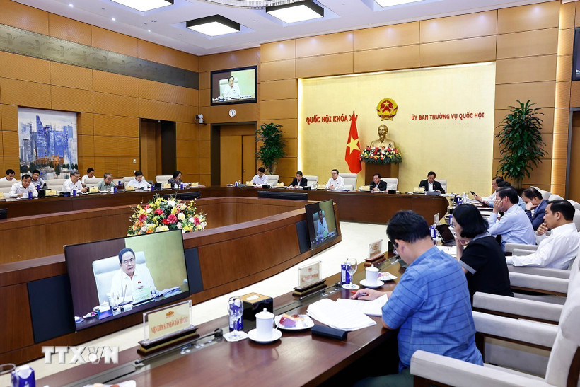 Chủ tịch Quốc hội Trần Thanh Mẫn phát biểu. (Ảnh: Doãn Tấn/TTXVN)