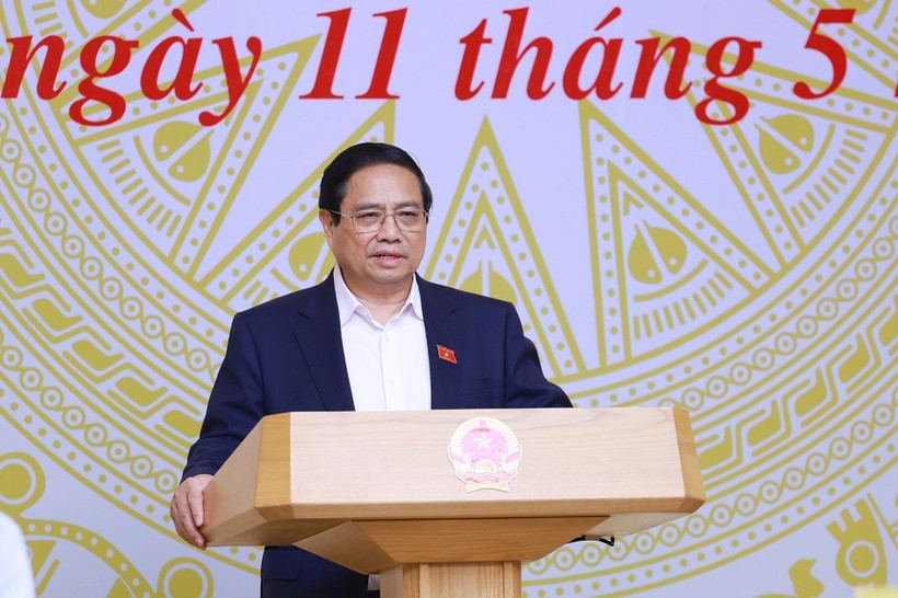 Thủ tướng Phạm Minh Chính phát biểu chỉ đạo. (Ảnh: Dương Giang/TTXVN)