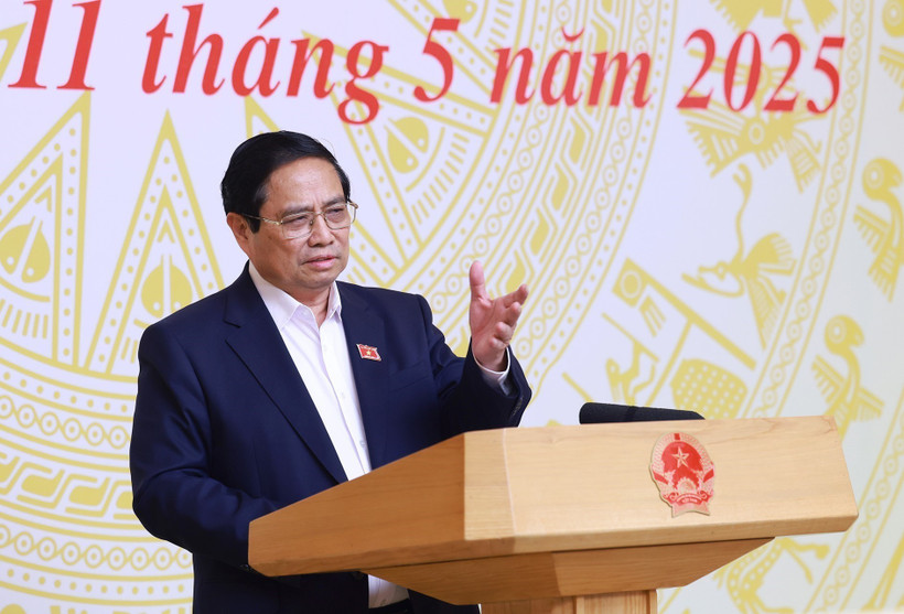 Thủ tướng Phạm Minh Chính phát biểu kết luận. (Ảnh: Dương Giang/TTXVN)