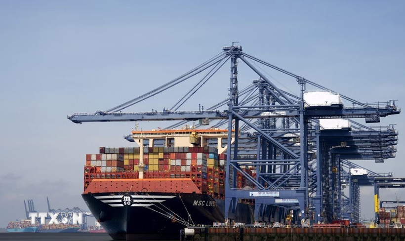 Tàu chở hàng của MSC. (Nguồn: PA/TTXVN)