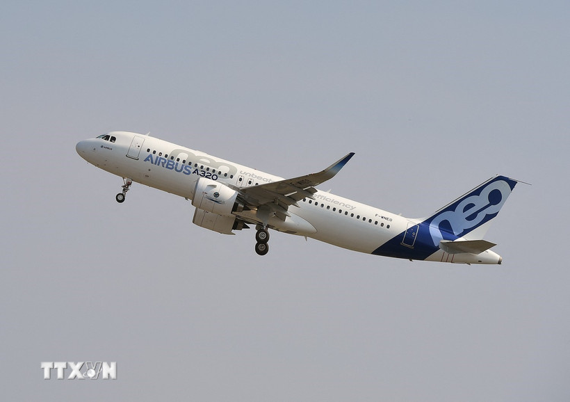 Một chiếc máy bay Airbus A320 cất cánh tại Blagnac, miền Tây Nam Pháp. (Nguồn: The Gazette/TTXVN)
