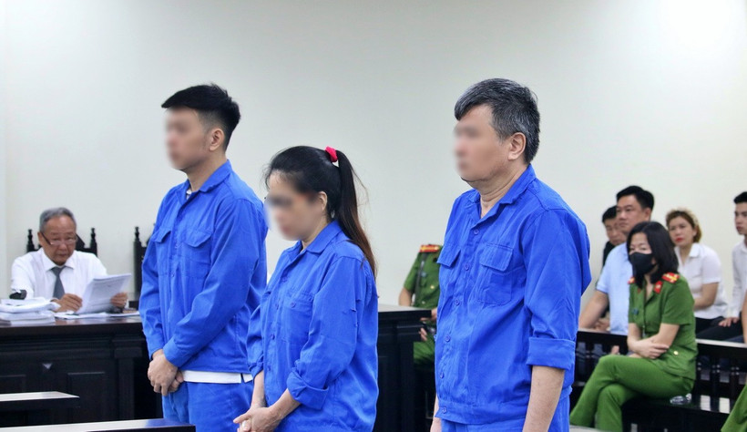 Các bị cáo tại phiên tòa. (Ảnh: Kim Anh/TTXVN)