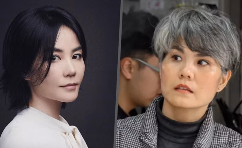 Nữ ca sỹ nổi tiếng Hong Kong Vương Phi (trái) và chủ quán "phở treo" ở Hà Nội, chị Nguyễn Thị Cát Lệ. (Nguồn: SCMP)