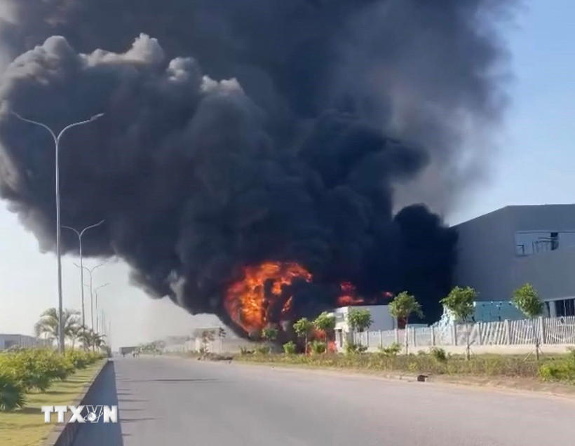 Hiện trường vụ cháy. (Nguồn: TTXVN phát)