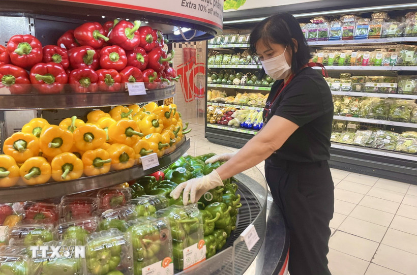 Một siêu thị tại Thành phố Hồ Chí Minh. (Ảnh: Hương Giang/TTXVN)