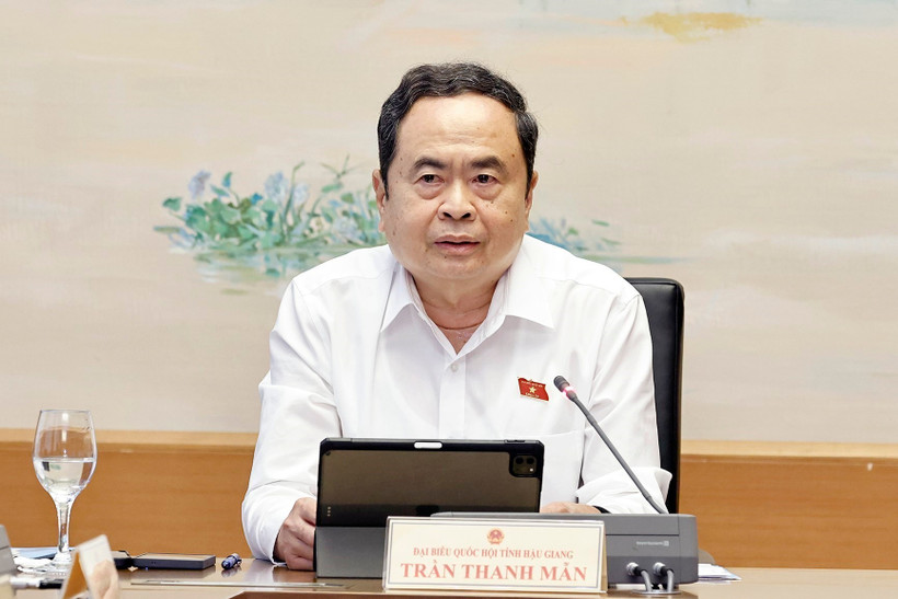 Chủ tịch Quốc hội Trần Thanh Mẫn phát biểu. (Ảnh: Doãn Tấn/TTXVN)