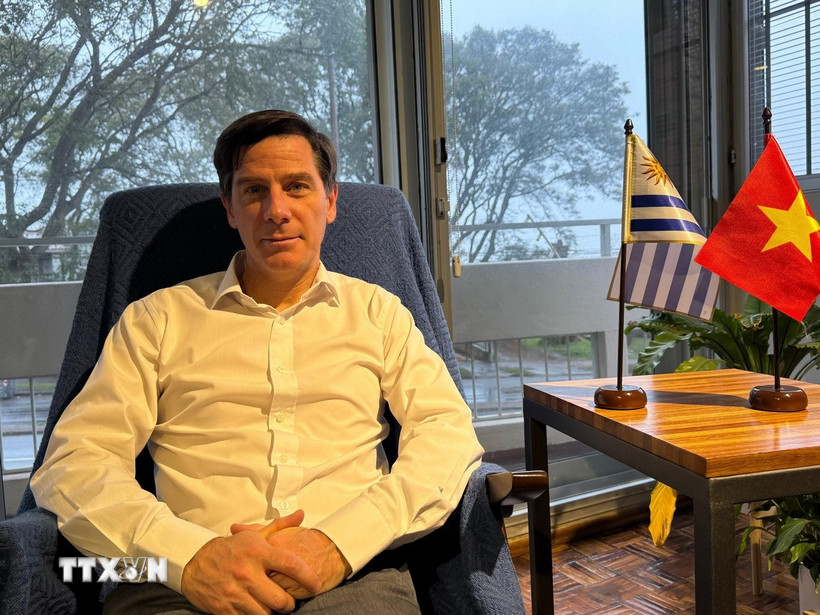 Giáo sư, Tiến sỹ Ignacio Bartesaghi, Giám đốc Viện Thương mại Quốc tế thuộc Đại học Công giáo Uruguay. (Ảnh: Diệu Hương/TTXVN)
