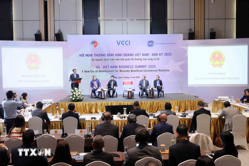 Phó Thủ tướng Bùi Thanh Sơn phát biểu tại hội nghị. (Ảnh: An Đăng/TTXVN)