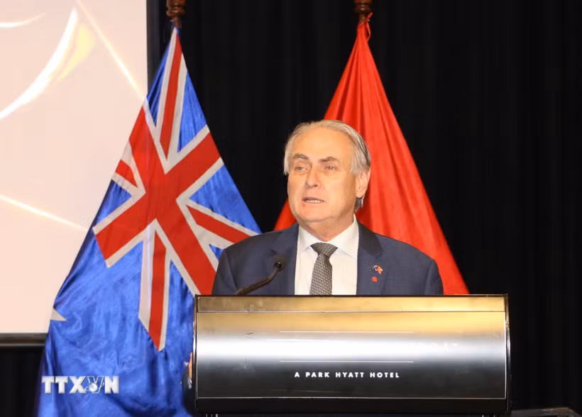 Bộ trưởng Thương mại và Du lịch Australia Don Farrell. (Ảnh: Văn Linh/TTXVN)