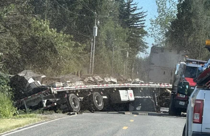 Hiện trường vụ tai nạn. (Nguồn: Văn phòng Cảnh sát trưởng hạt Whatcom)