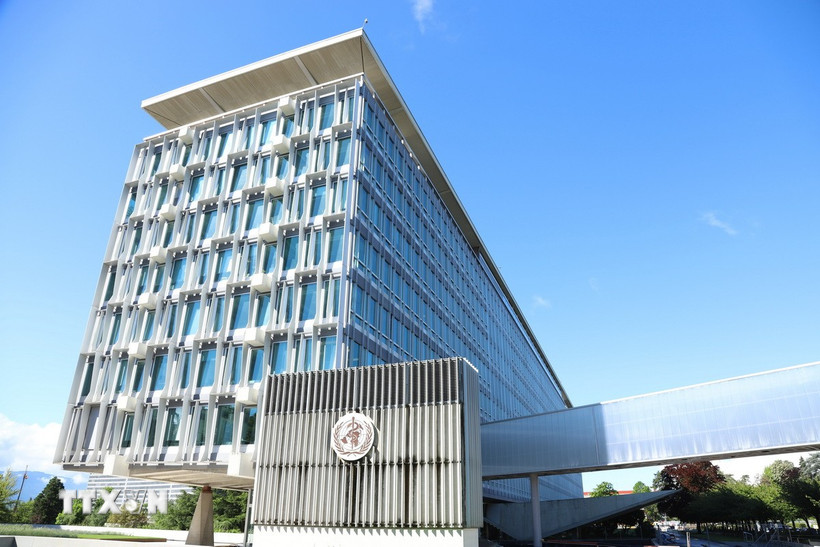 Trụ sở Tổ chức Y tế Thế giới (WHO) tại Geneva, Thụy Sĩ. (Nguồn: THX/TTXVN)
