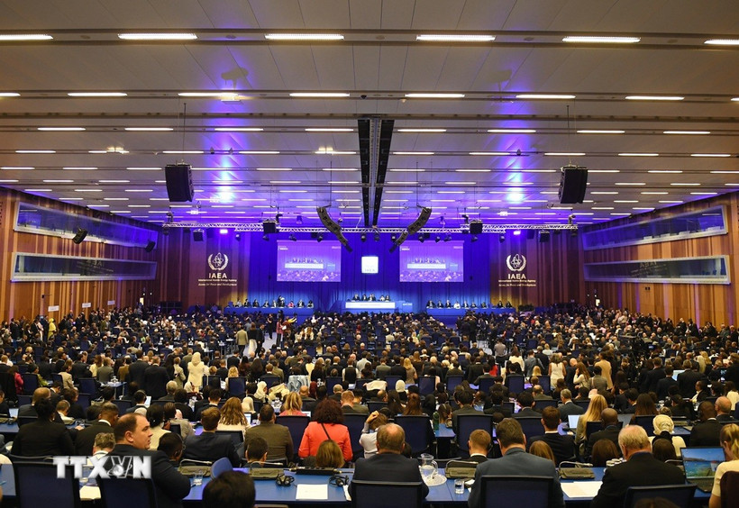 Toàn cảnh khóa họp lần thứ 69 của Đại hội đồng IAEA ở Vienna, Áo, ngày 15/9/2025. (Nguồn: THX/TTXVN)