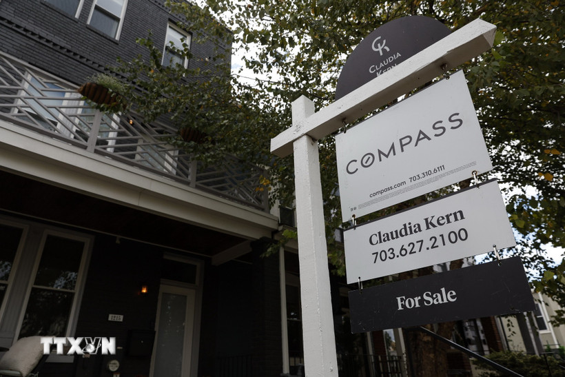 Một ngôi nhà được rao bán tại Washington, DC, Mỹ. (Ảnh: THX/TTXVN)