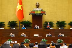 Phó Chủ tịch Quốc hội Nguyễn Khắc Định phát biểu. (Ảnh: Doãn Tấn/TTXVN)