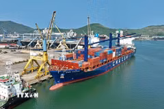 Xuất nhập khẩu hàng hóa qua cảng biển Nghi Sơn, tỉnh Thanh Hoá. (Ảnh: Vũ Sinh/TTXVN)