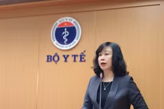 Bộ trưởng Bộ Y tế Đào Hồng Lan phát biểu tại Hội nghị. (Ảnh: T.D/Vietnam+)