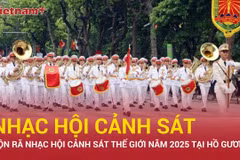 Rộn rã nhạc hội Cảnh sát thế giới năm 2025 tại Hồ Gươm 