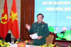Thượng tướng Hoàng Xuân Chiến phát biểu tại hội nghị. (Ảnh: HP/BQP)