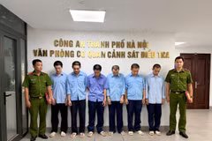Các đối tượng tại cơ quan công an. (Ảnh: CACC)