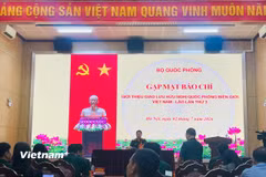 Giao lưu hữu nghị Quốc phòng biên giới Việt Nam-Lào lần thứ 3 diễn ra tại Nghệ An và Bolikhamsai . (Ảnh: PV/Vietnam+)