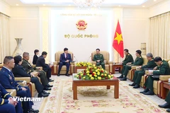 Đại tướng Phan Văn Giang tiếp Thứ trưởng Bộ Quốc phòng Philippines. (Ảnh: Hằng Trần/Vietnam+)