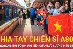 Khoảnh khắc xúc động tiễn các chiến sĩ A80 rời Thủ đô 