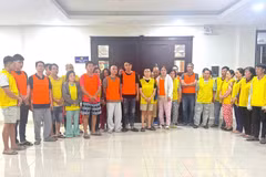 Các đối tượng tại cơ quan Công an. (Ảnh: CACC)