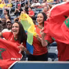Cổ động viên Maroc vỡ òa niềm vui sau khi đội nhà ghi bàn mở tỷ số trong trận ra quân bảng C World Cup 2026 trên sân vận động MetLife ở New York/New Jersey. (Ảnh: Thanh Tuấn/TTXVN)