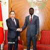 Chủ tịch Quốc hội Trần Thanh Mẫn hội kiến Tổng thống Senegal Bassirou Diomaye Faye. (Ảnh: Doãn Tấn/TTXVN)