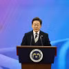 Tân Tổng thống Hàn Quốc Lee Jae Myung tại lễ nhậm chức ở Seoul ngày 4/6/2025. (Ảnh: THX/TTXVN)