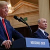 Tổng thống Nga Vladimir Putin (phải) và Tổng thống Mỹ Donald Trump tổ chức họp báo chung tại Helsinki, Phần Lan, ngày 16/7/2018. (Nguồn: AP)