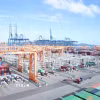 Bến container tại cảng Busan, Hàn Quốc. (Ảnh: Thống Nhất/TTXVN)