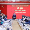Đồng chí Trần Cẩm Tú, Uỷ viên Bộ Chính trị, Thường trực Ban Bí thư, Bí thư Đảng uỷ các cơ quan Đảng Trung ương chủ trì hội nghị. Ảnh: Phương Hoa - TTXVN