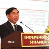 Ông Lại Xuân Chiến, Tổng Lãnh sự Việt Nam tại tỉnh Preah Sihanouk phát biểu tại lễ kỷ niệm. (Ảnh: Hoàng Minh/TTXVN)