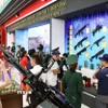 Gian trưng bày của Bộ Quốc phòng tại triển lãm thành tựu Đất nước "80 năm hành trình Độc lập-Tự do-Hạnh phúc". (Ảnh: Thanh Tùng/TTXVN)