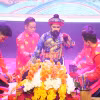 Chương trình giao lưu văn hóa và biểu diễn nghệ thuật mang tên “Bản trường ca hữu nghị Việt-Nga.” (Ảnh: Trần Hải/TTXVN)