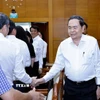 Chủ tịch Quốc hội Trần Thanh Mẫn với đại biểu dự hội nghị. (Ảnh: Doãn Tấn/TTXVN)