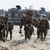 Binh sỹ Mỹ tham gia cuộc tập trận chung với Hàn Quốc tại Pohang ngày 29/3/2024. (Nguồn: Kyodo/TTXVN)