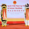 Màn biểu diễn Lân chào mừng tại Lễ khai trương. (Ảnh: Công Tuyên/TTXVN)