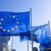 Cờ Liên minh châu Âu tại Brussels, Bỉ. (Ảnh: IRNA/TTXVN)