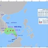 Vị trí và đường đi của áp thấp nhiệt đới. (Nguồn: Trung tâm Dự báo Khí tượng Thủy văn Quốc gia)